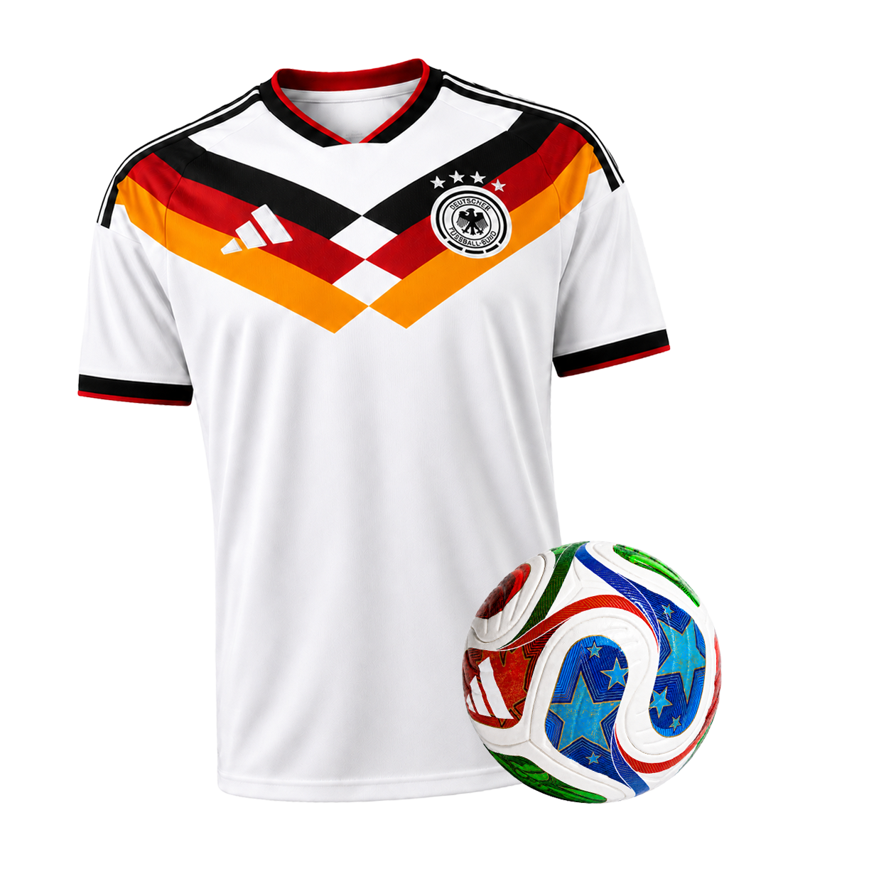 2× WM-Trikots und 2× WM-Spielbälle